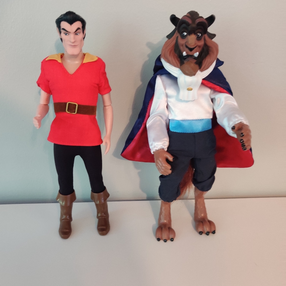 Beauty and the beast Gaston beast figures